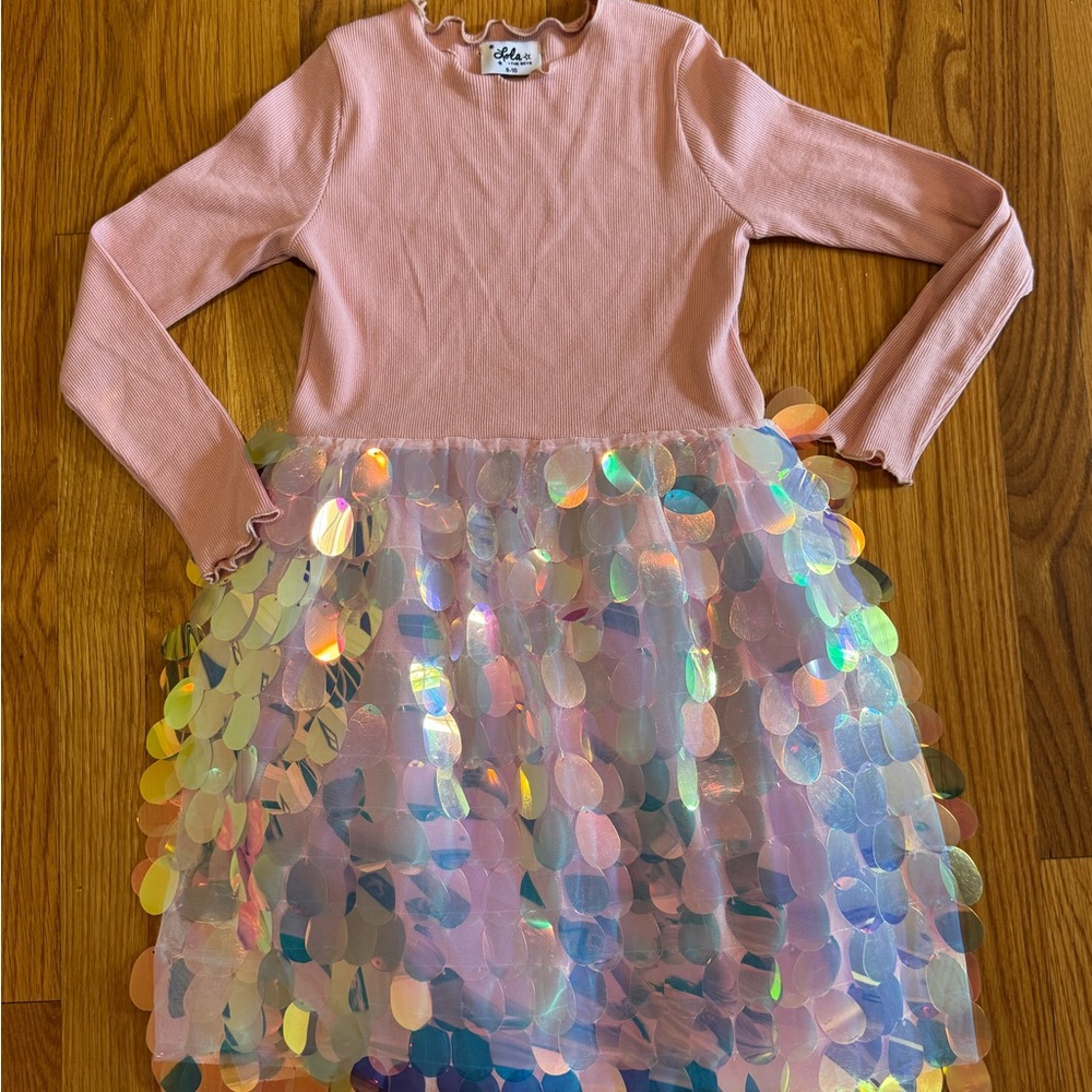 Lola + The Boys ✨💖 Magical Pink and Iridescent Sequin Dress